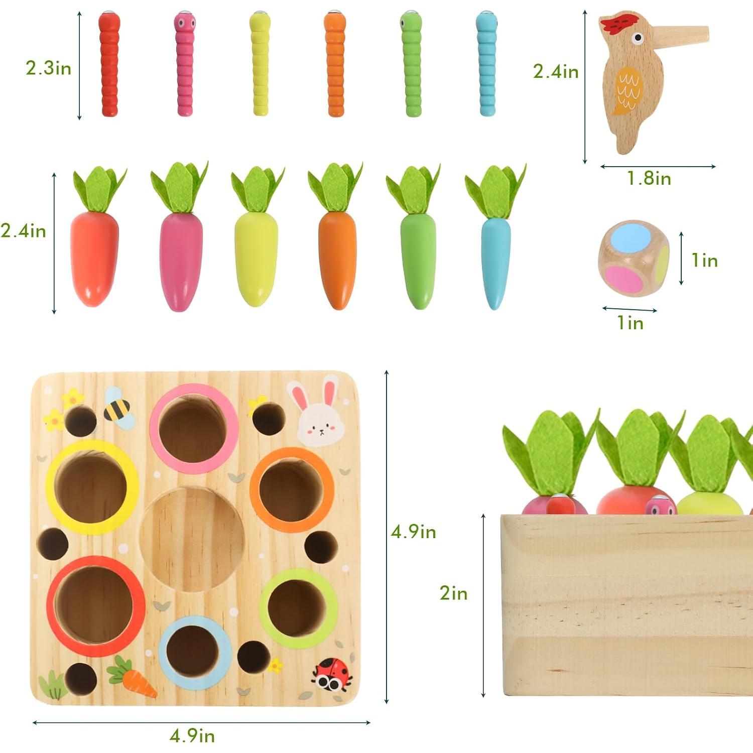 Juguete Educativo de Madera Ancaixin para Niños 1-3 Años