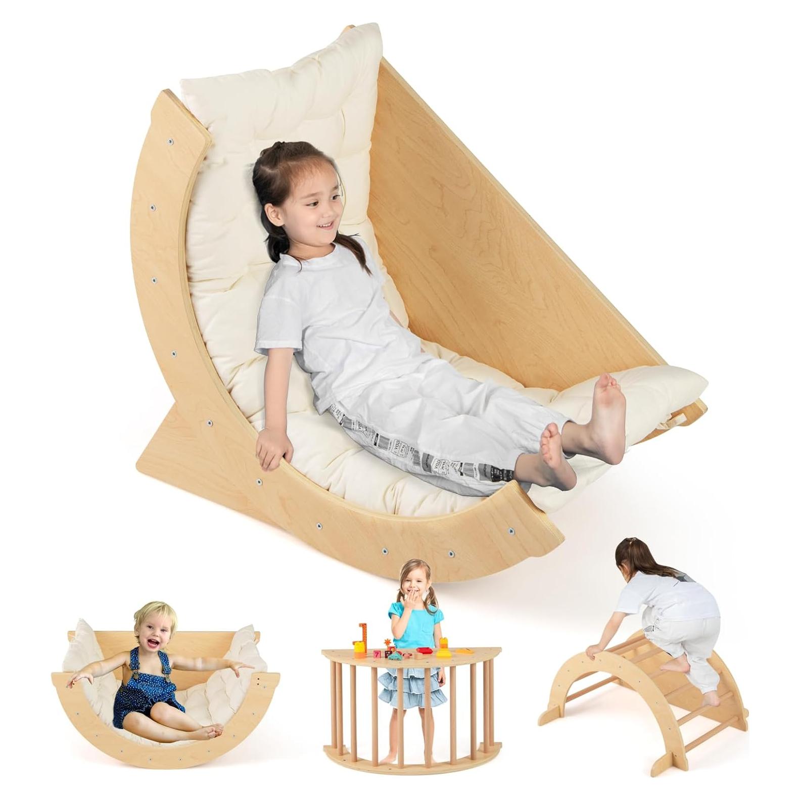 Escalador de Arco de Madera Costzon 6 en 1 con Cojín