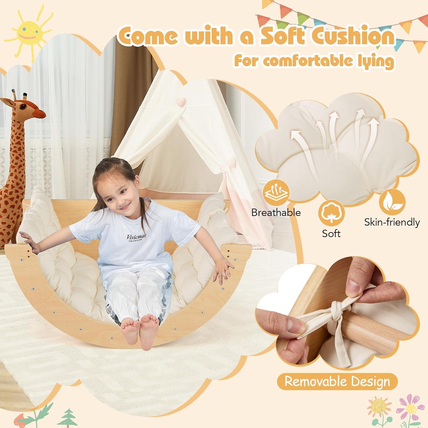 Escalador de Arco de Madera Costzon 6 en 1 con Cojín