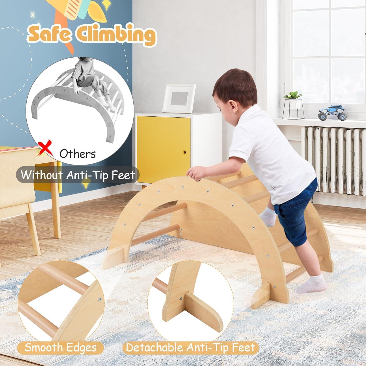 Escalador de Arco de Madera Costzon 6 en 1 con Cojín