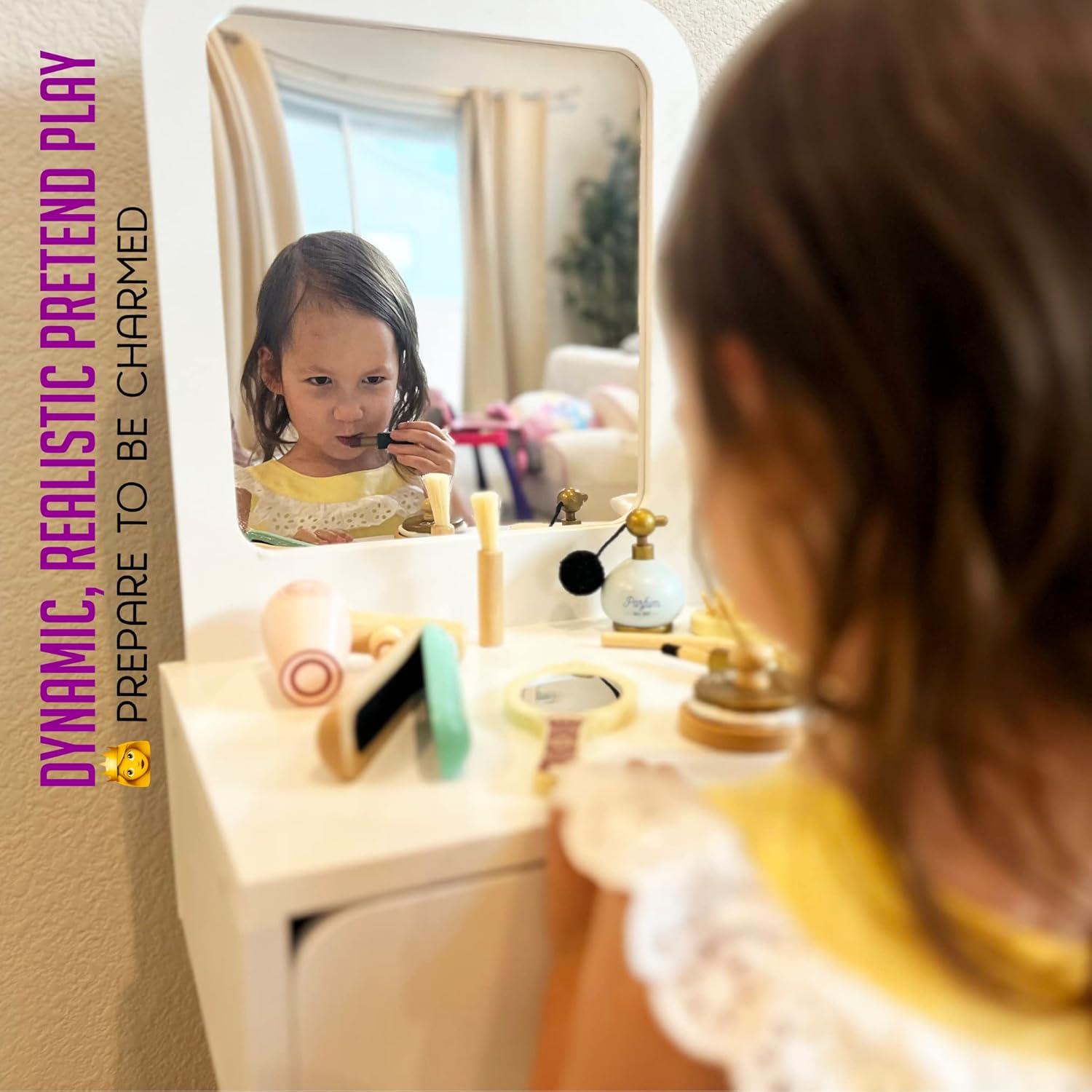 Juego de Maquillaje Montessori Mama - Set de Madera 12 Piezas