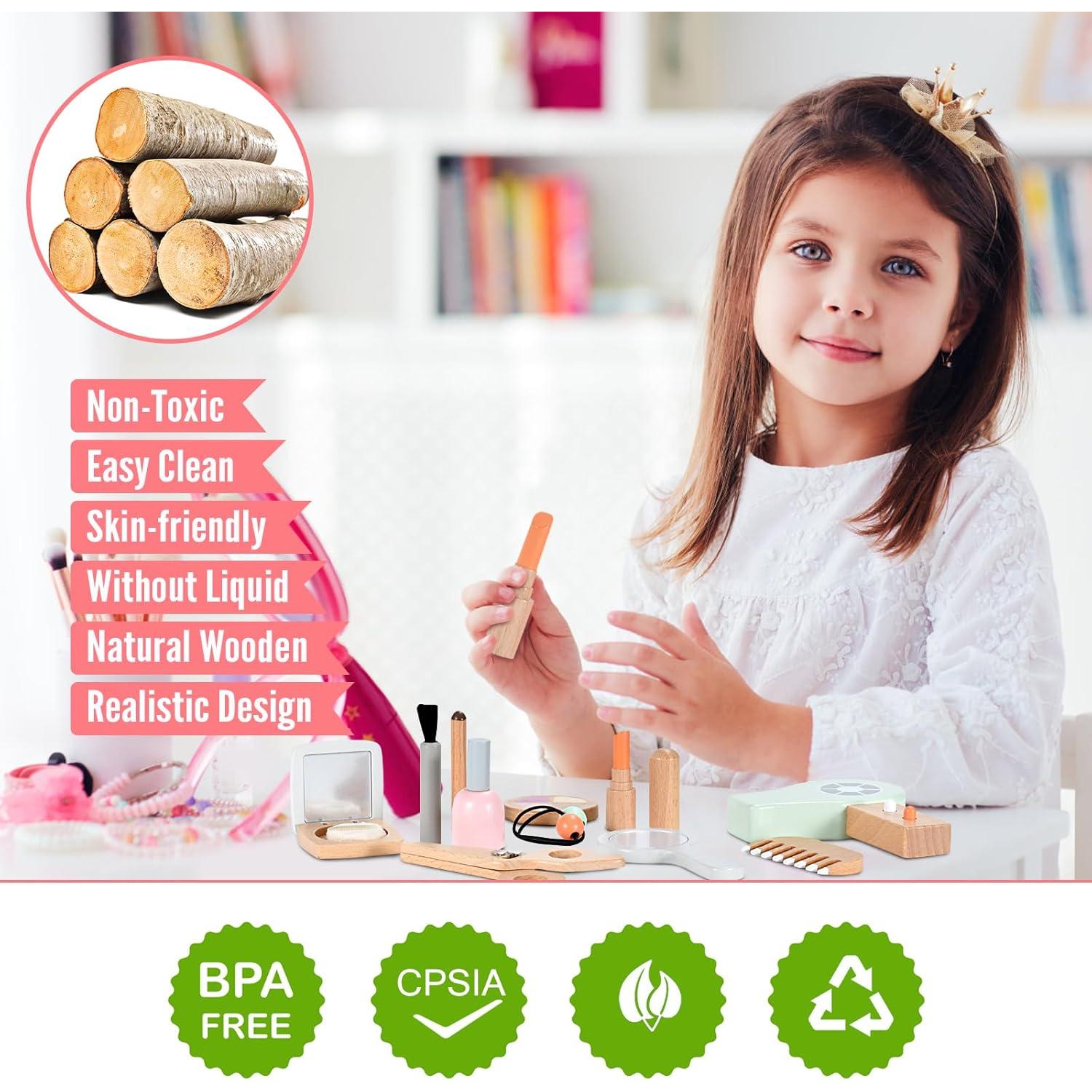 Set de Maquillaje de Madera Ehome para Niñas 3-9 Años