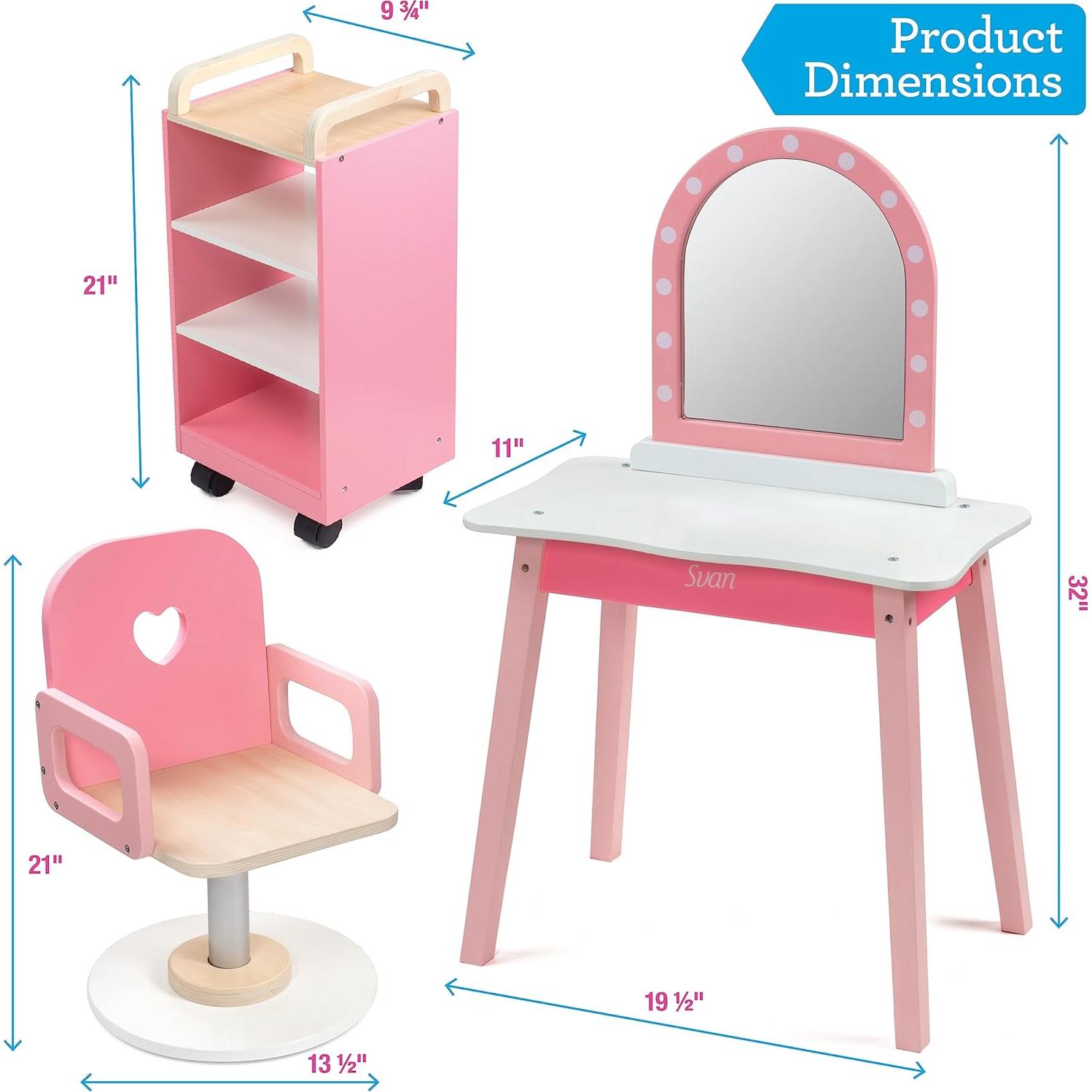 Juego de Peluquería de Madera Svan con Espejo y Silla