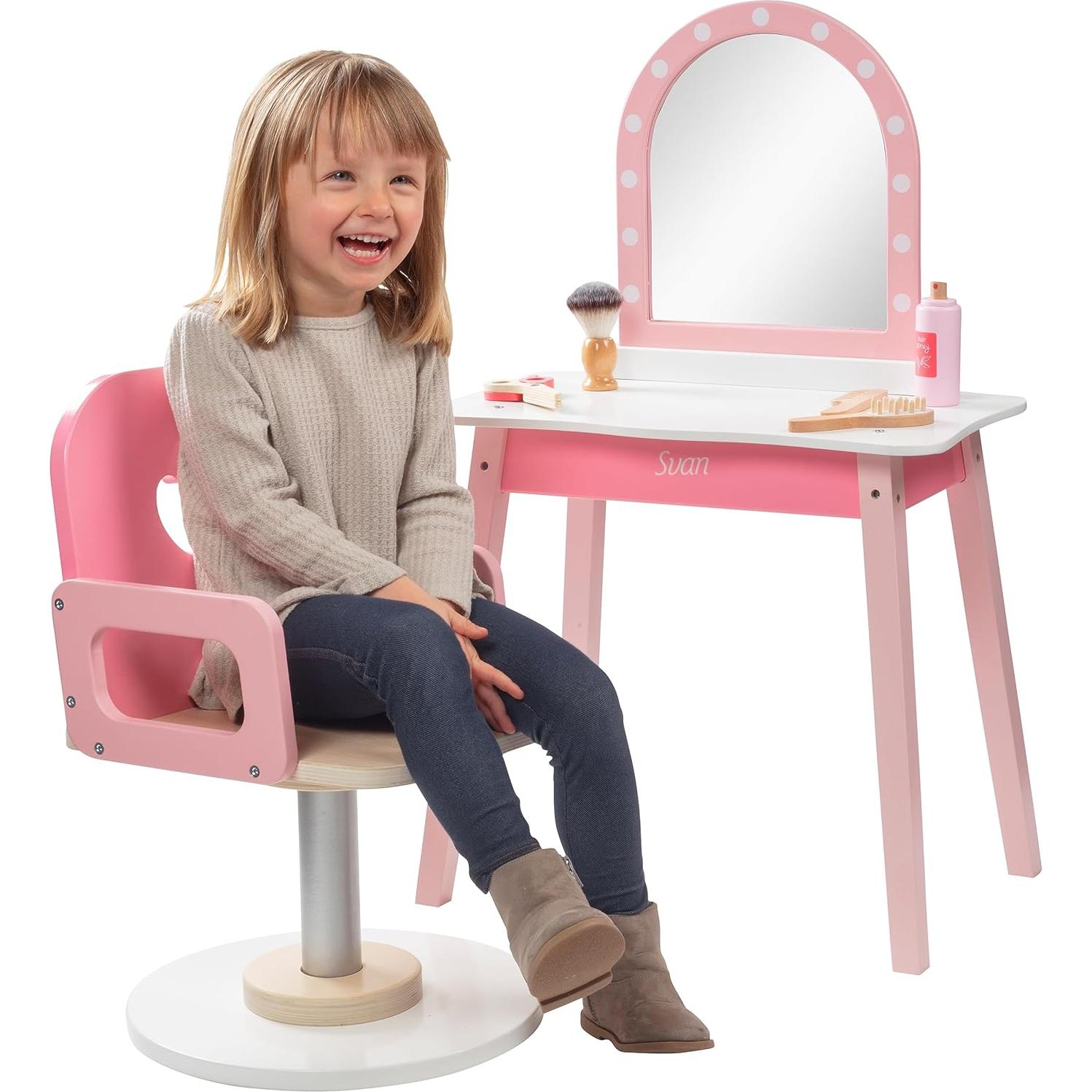 Juego de Peluquería de Madera Svan con Espejo y Silla