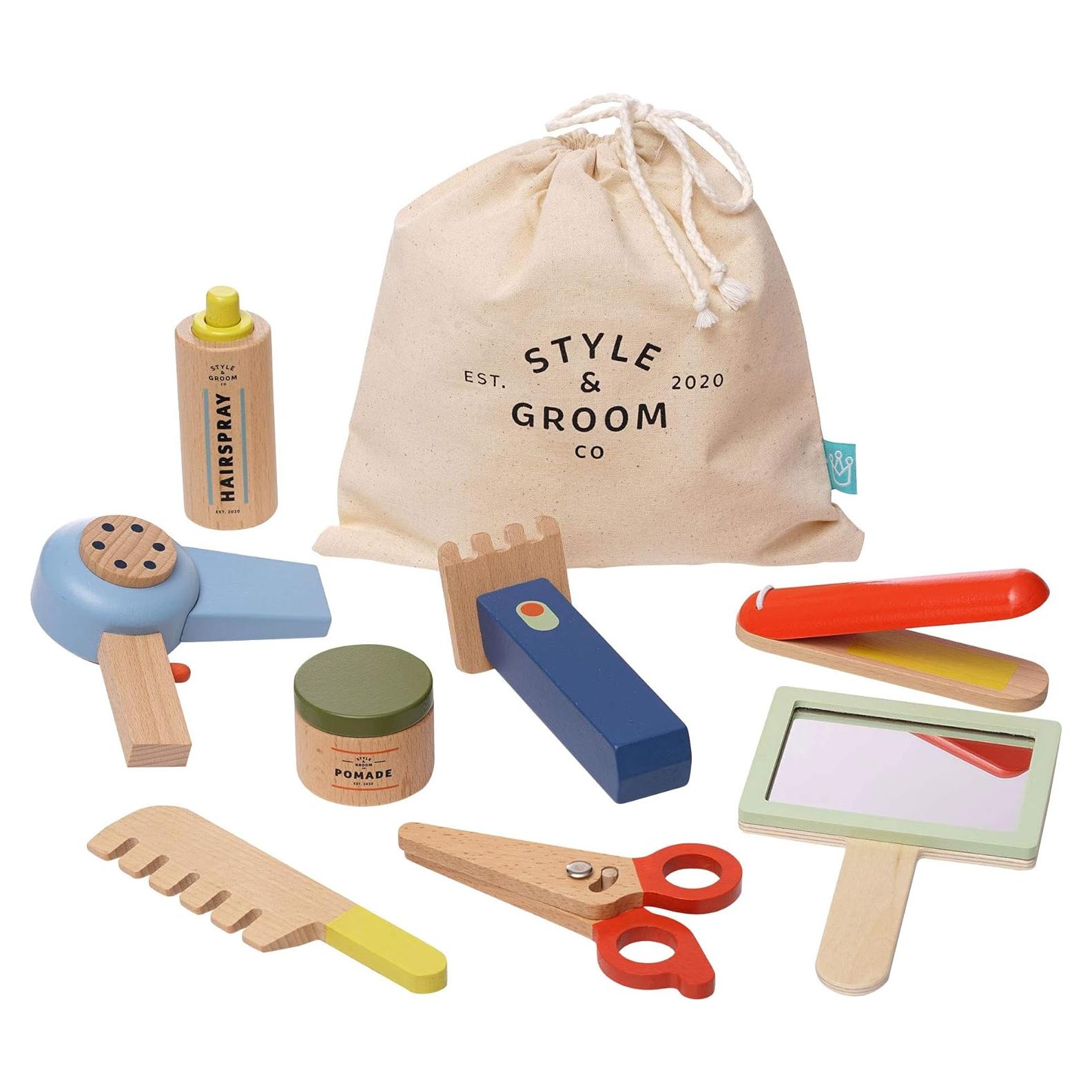 Kit de Juego de Estilo y Aseo de Madera Manhattan Toy 9 Piezas