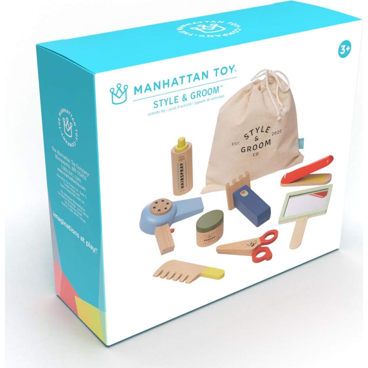 Kit de Juego de Estilo y Aseo de Madera Manhattan Toy 9 Piezas