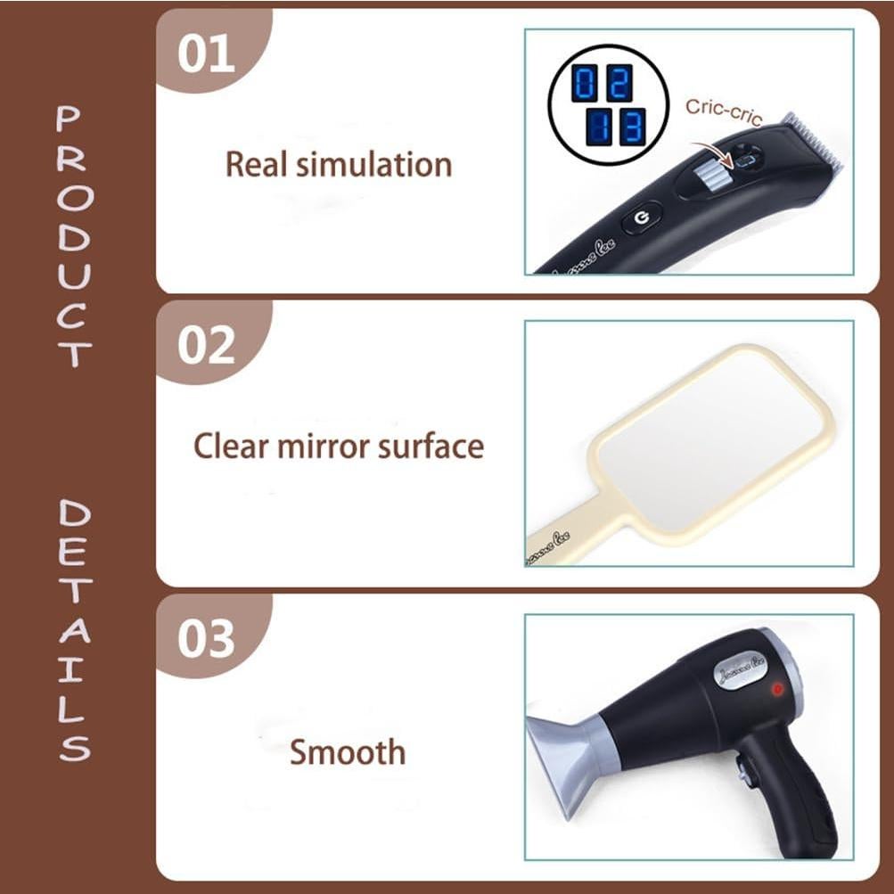 Set de Juguete de Barbería Wilbvnit para Niños 3+ Años