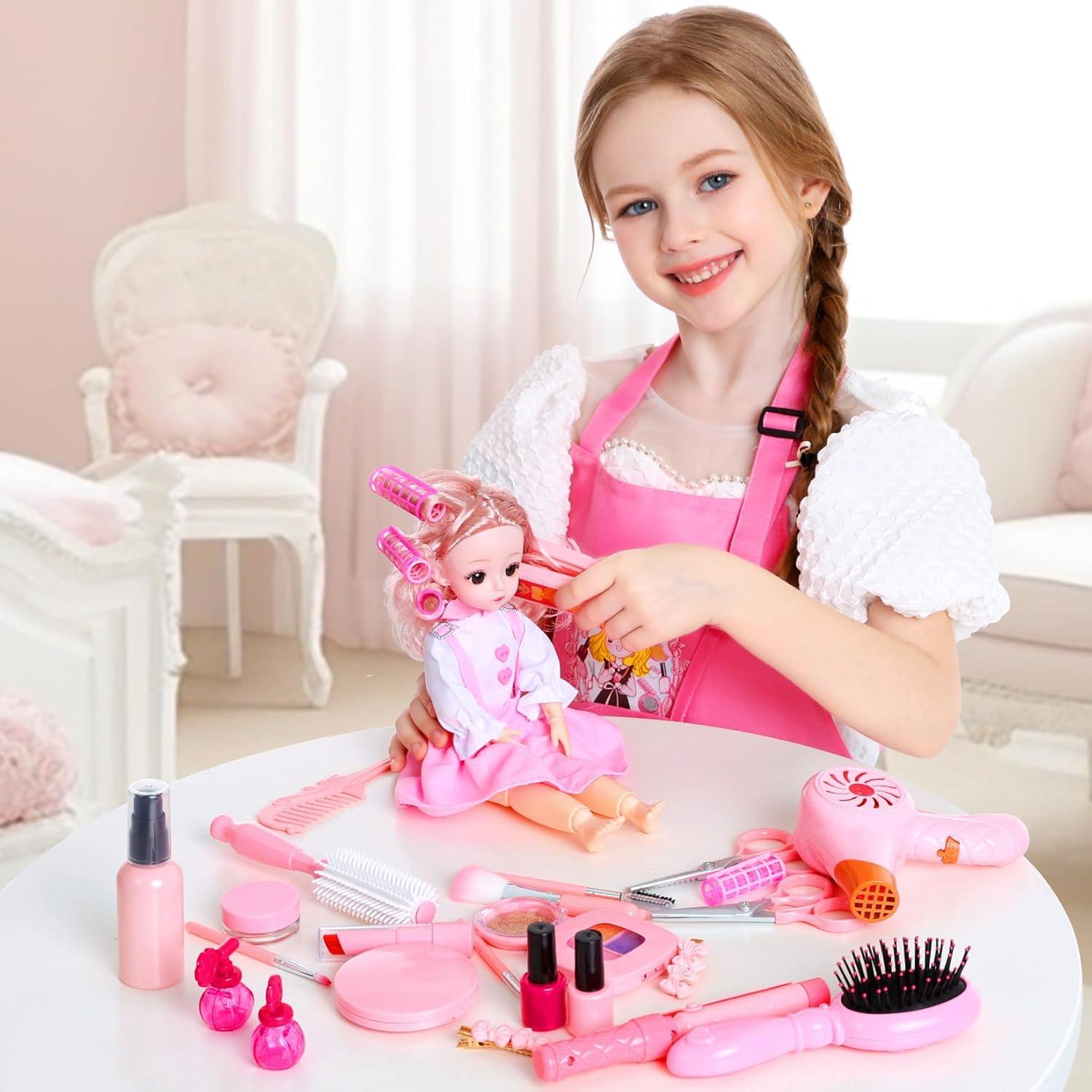 Set de Juguetes de Salón de Belleza Hapgo 39 Piezas para Niñas