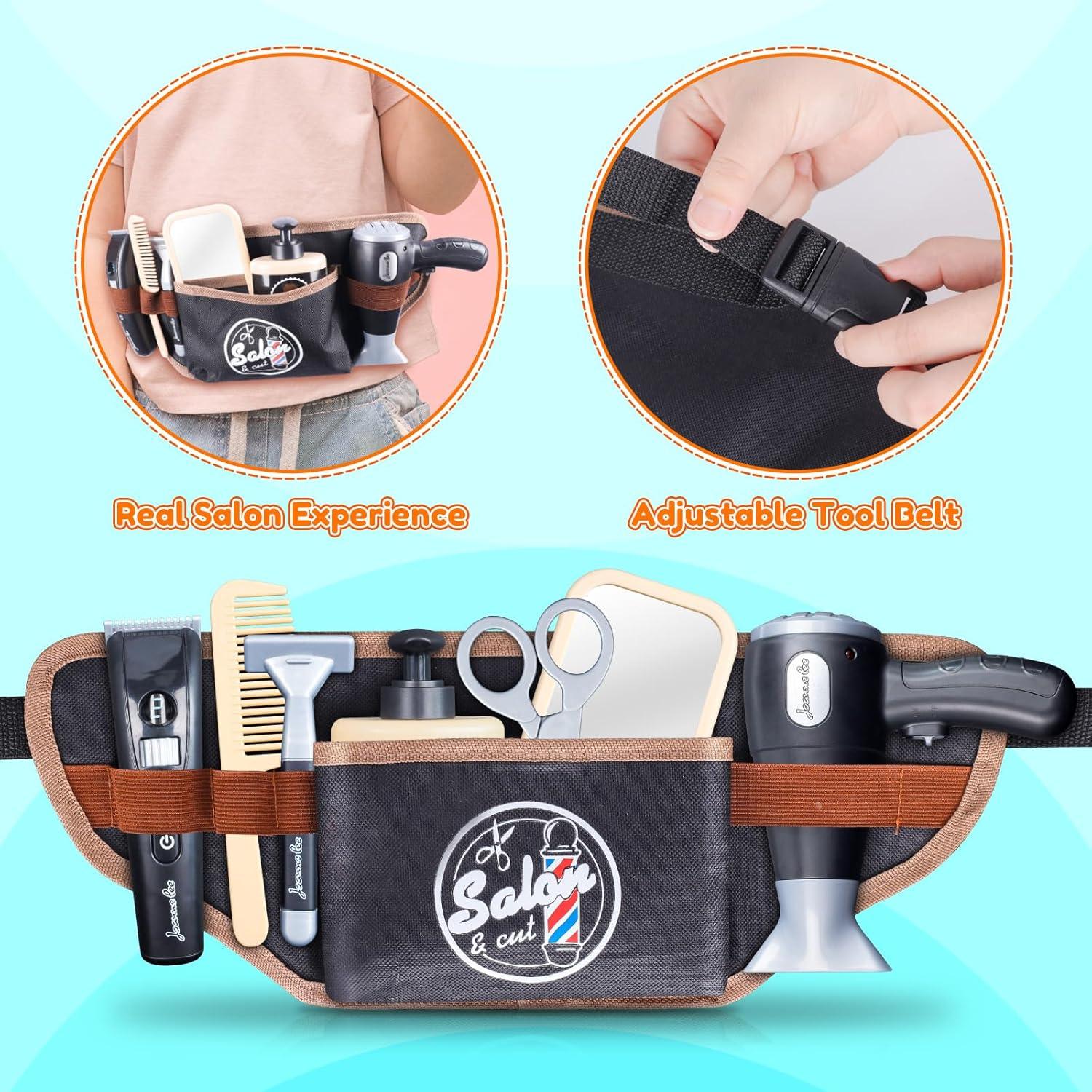 Juego de Rol de Barbería para Niños MUNDIDO - 10 Piezas