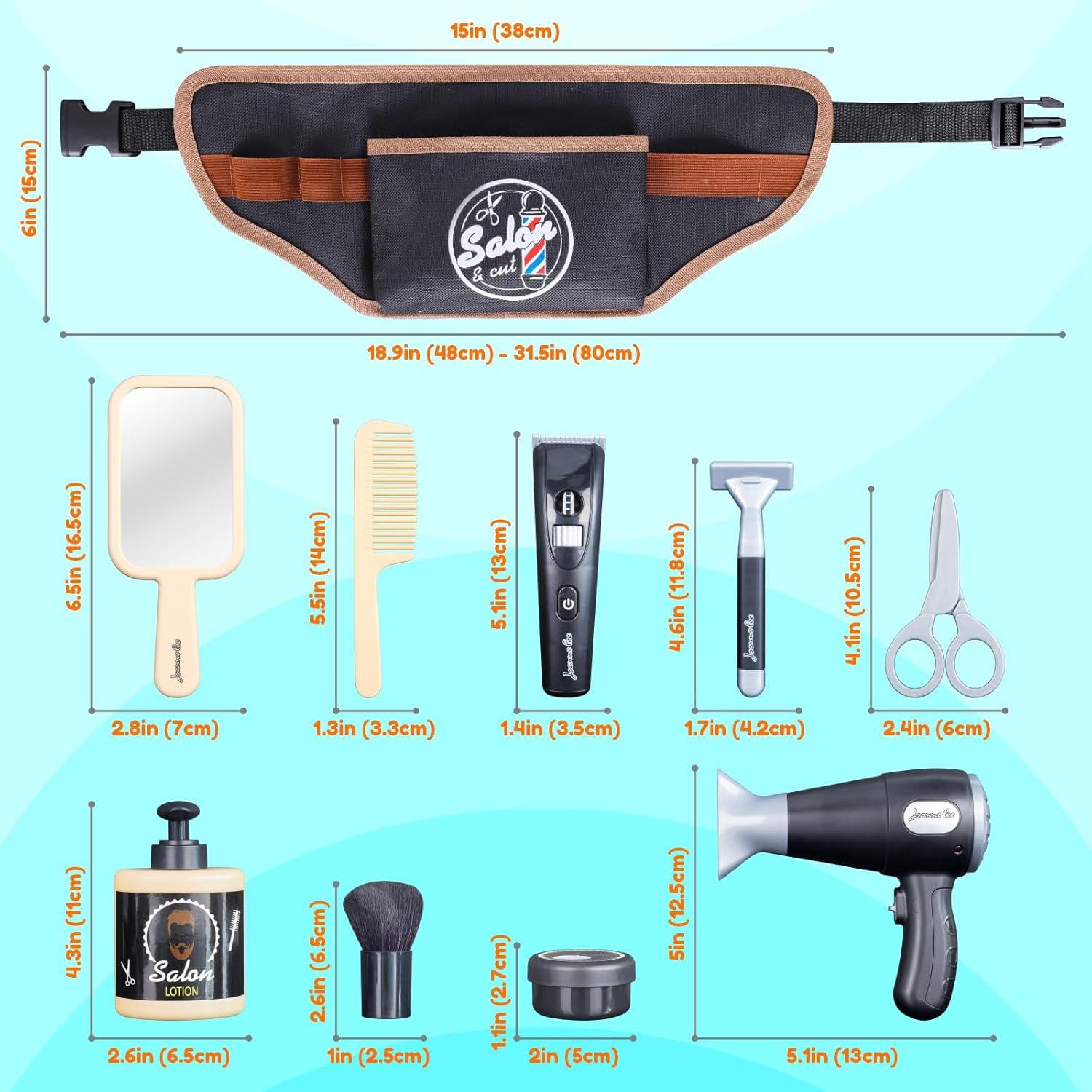 Juego de Rol de Barbería para Niños MUNDIDO - 10 Piezas