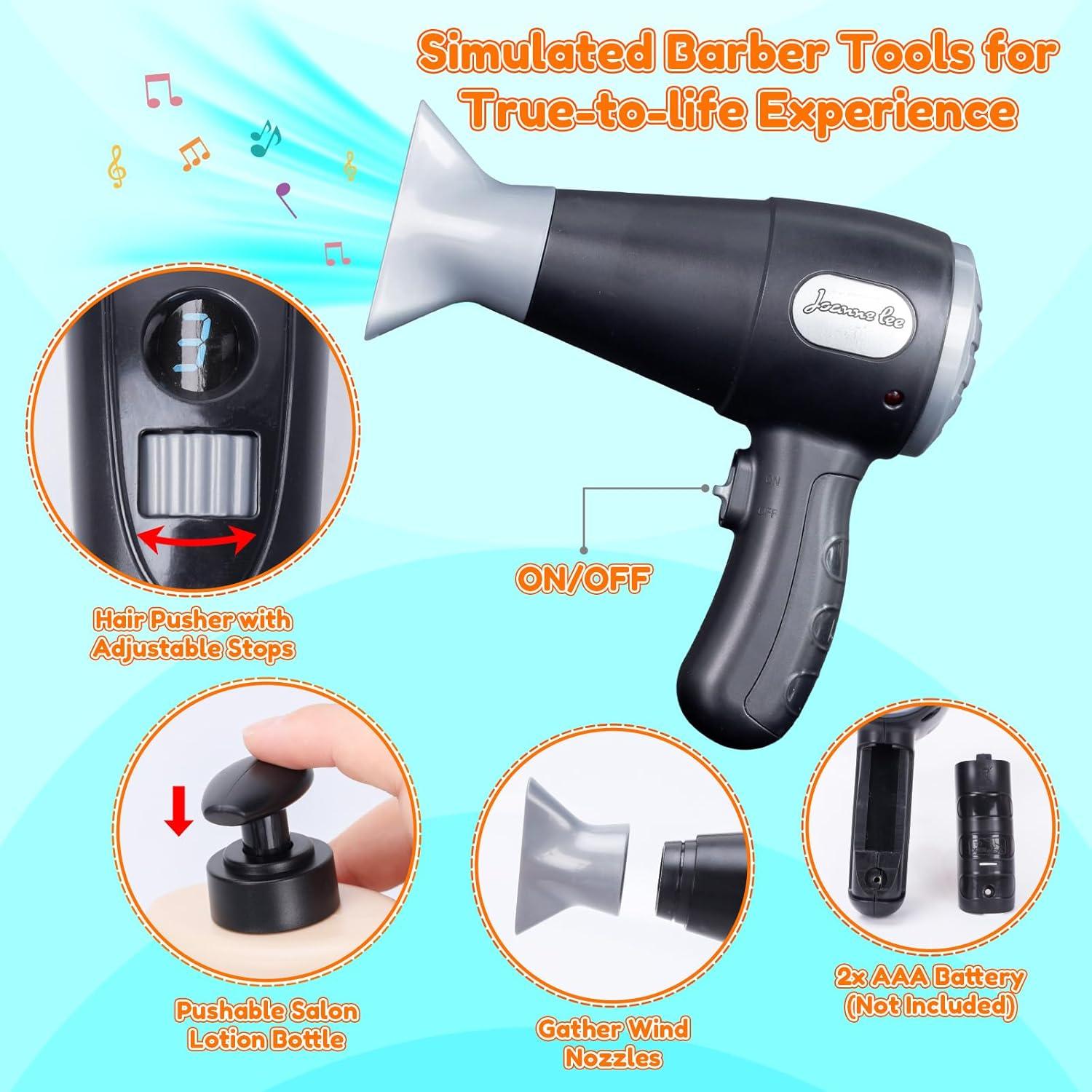 Juego de Rol de Barbería para Niños MUNDIDO - 10 Piezas