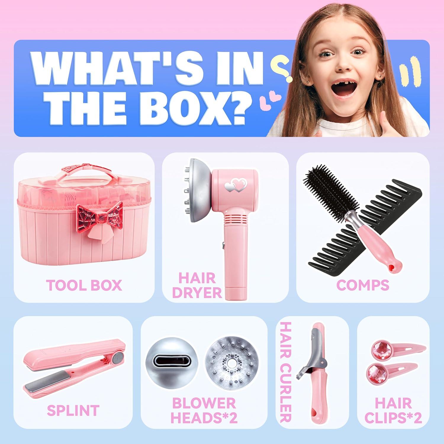 Juego de Peluquería Infantil Toy Choi 10 Piezas Rosa