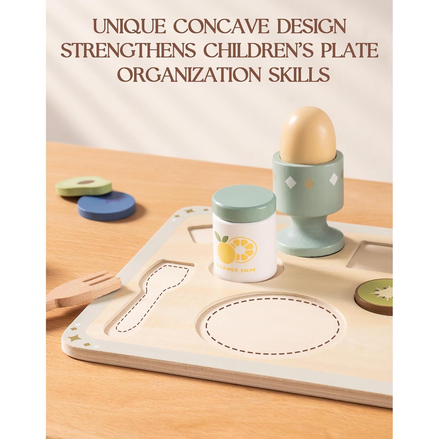 Juego de Comida de Madera ROBUD 31 Piezas para Niños