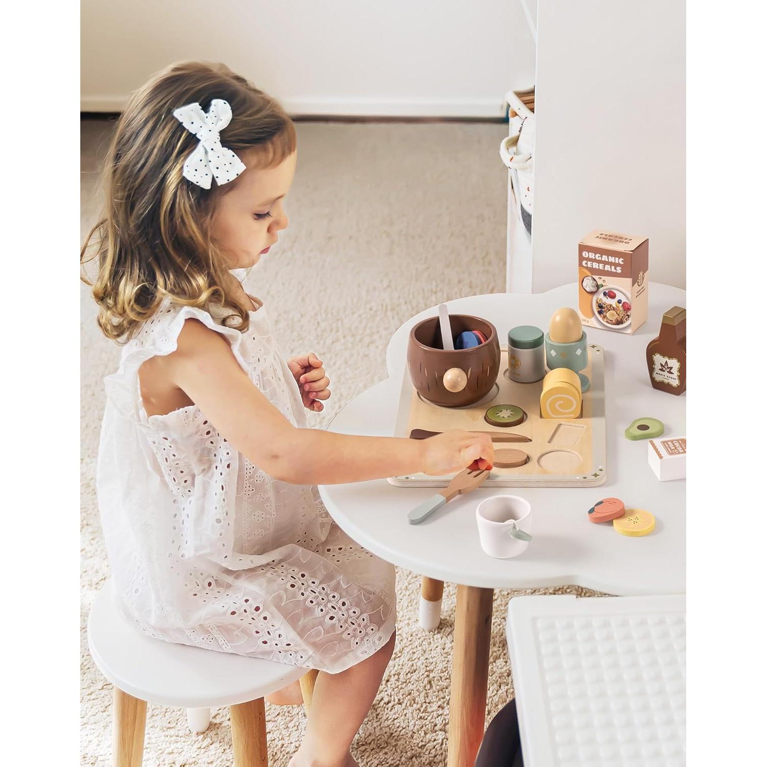 Juego de Comida de Madera ROBUD 31 Piezas para Niños