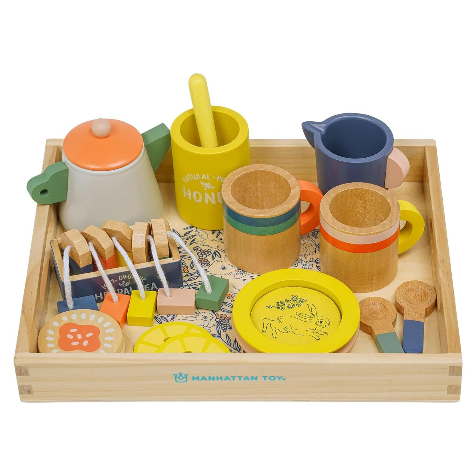 Juego de Té de Madera Manhattan Toy Flora y Fauna 23 Piezas