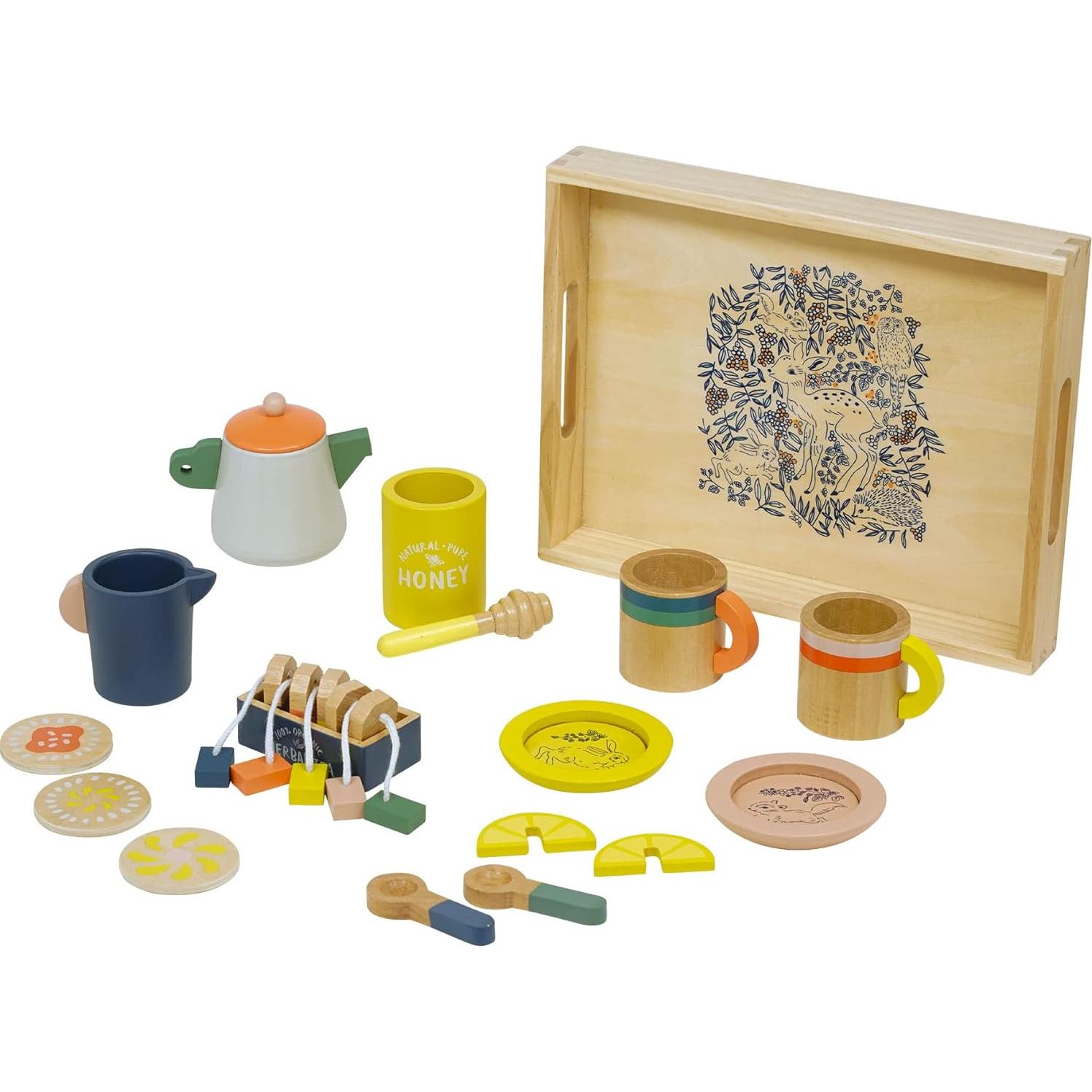 Juego de Té de Madera Manhattan Toy Flora y Fauna 23 Piezas