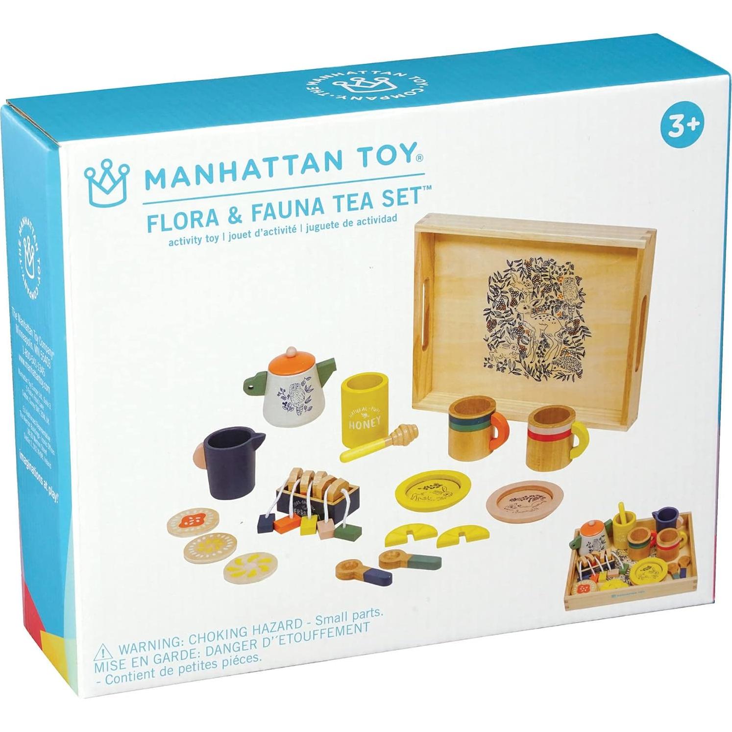 Juego de Té de Madera Manhattan Toy Flora y Fauna 23 Piezas