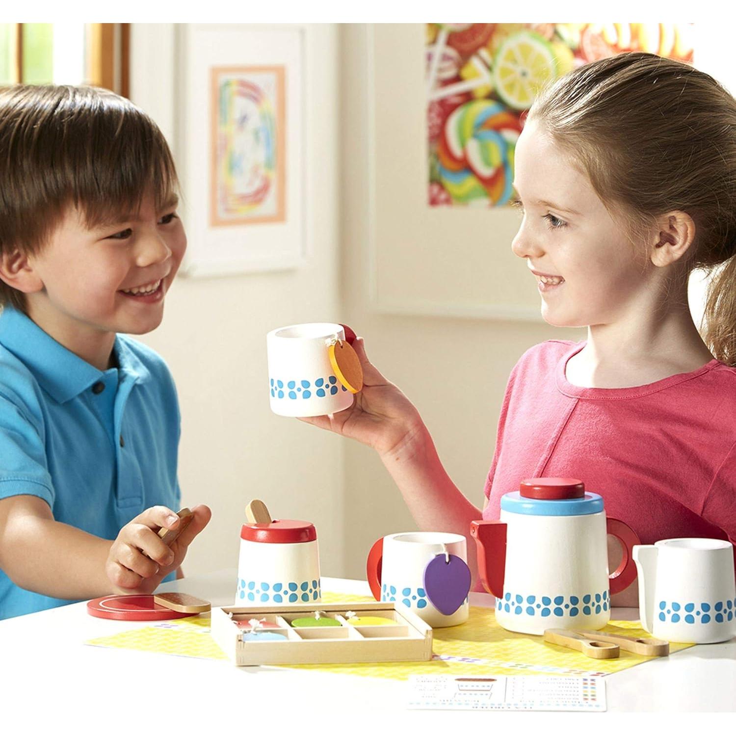 Juego de Té de Madera Steep & Serve Melissa & Doug para Niños