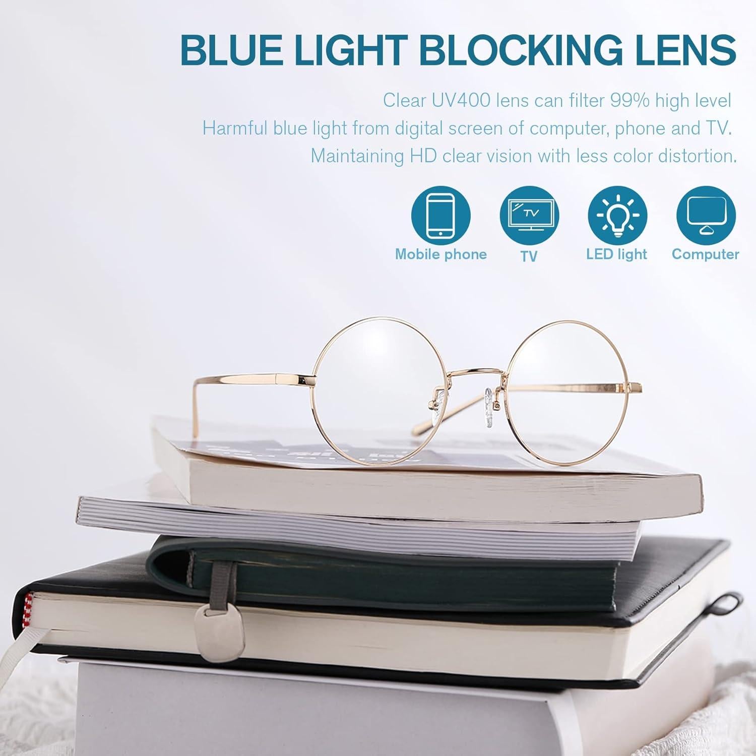 Gafas Retro Acme de Metal con Lentes Transparentes 50mm