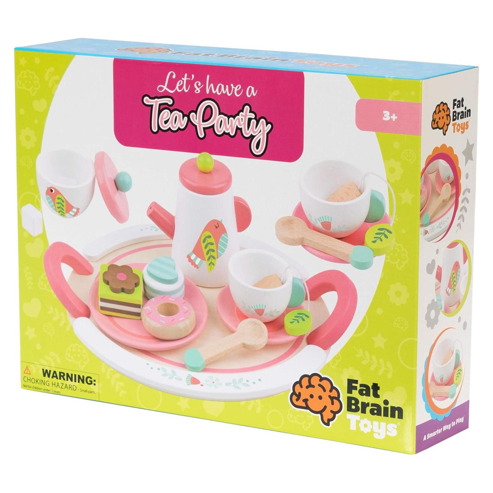 Juego de Té de Madera Fat Brain Toys con Accesorios 3+
