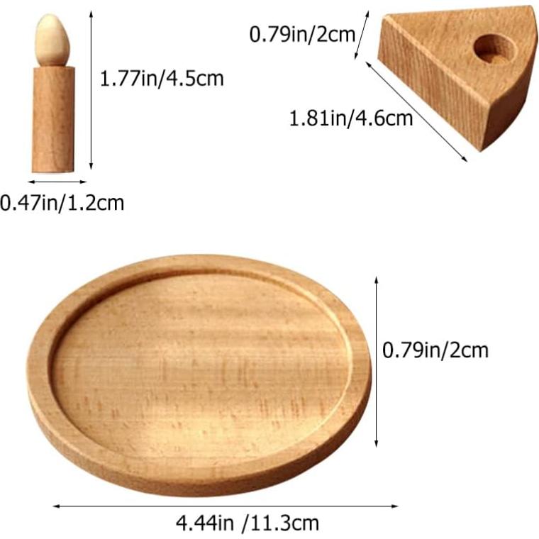 Juego de Pastel de Cumpleaños de Madera Beavorty - 11.27 cm