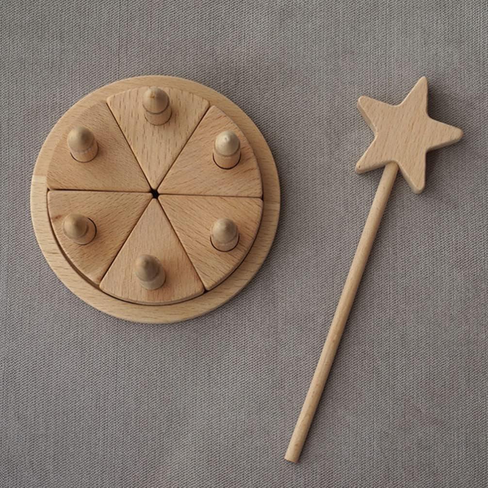 Juego de Pastel de Cumpleaños de Madera Beavorty - 11.27 cm