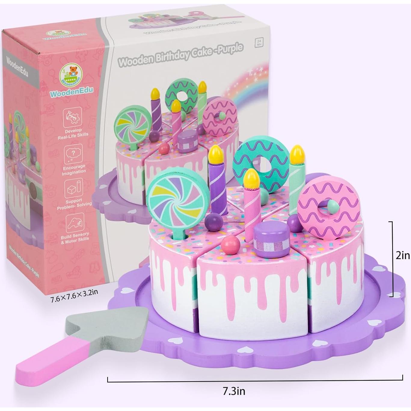 Set de Juguetes de Pastel y Sushi de Madera WoodenEdu para Niños