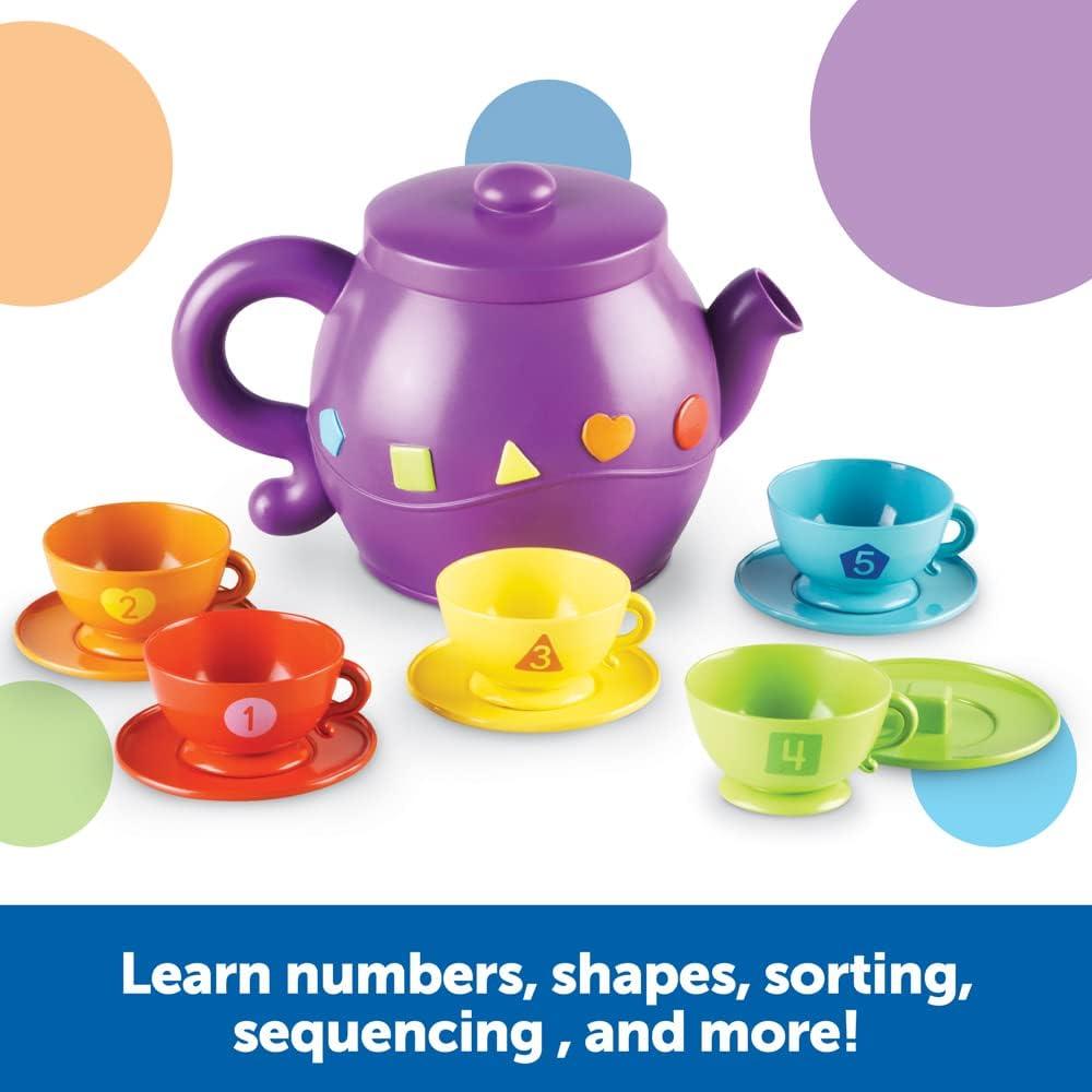 Juego de té de formas Learning Resources - 11 piezas para niños 2+