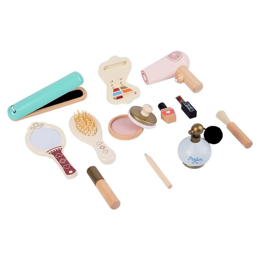 Juego de Maquillaje de Madera EduLand 12 Piezas para Niñas 3+