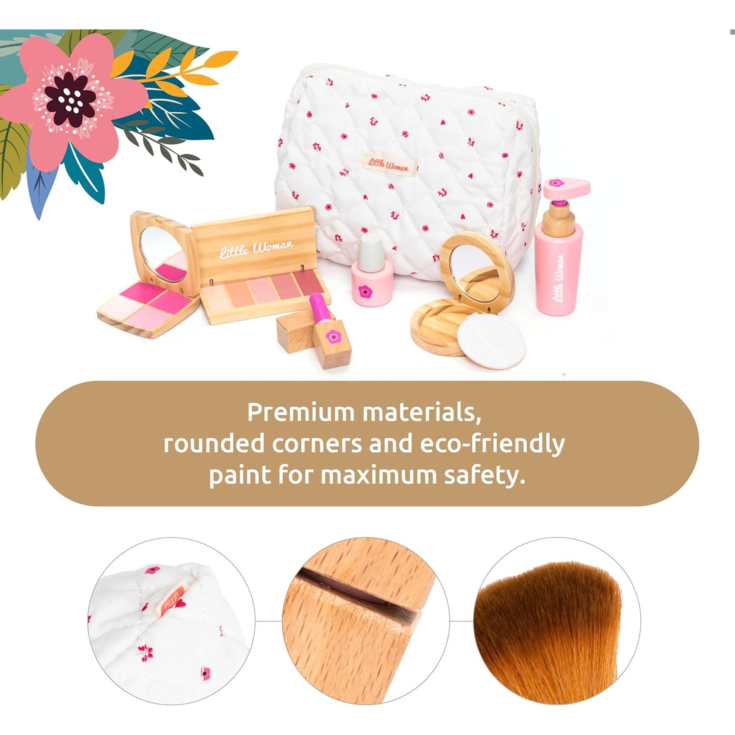 Kit de Maquillaje de Madera UMU para Niñas 3 a 6 Años