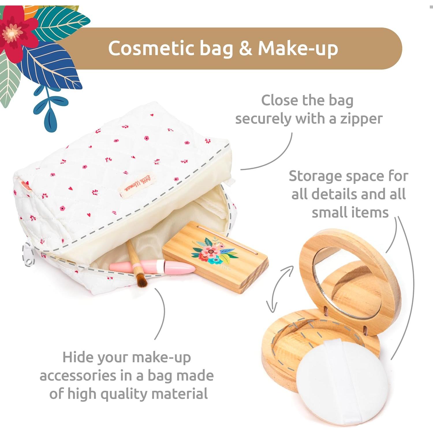 Kit de Maquillaje de Madera UMU para Niñas 3 a 6 Años