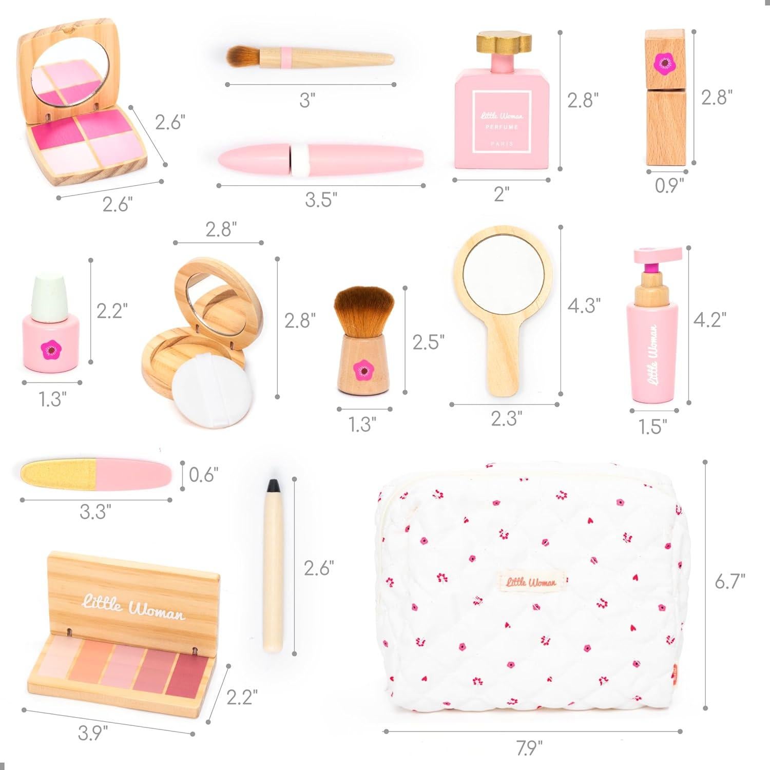 Kit de Maquillaje de Madera UMU para Niñas 3 a 6 Años