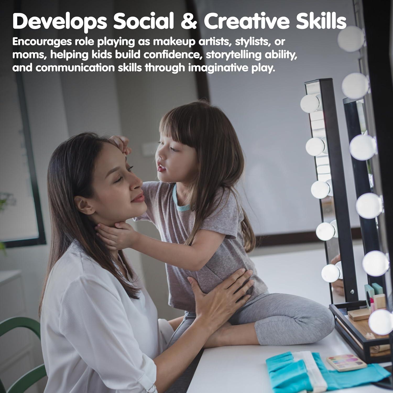 Juego de Maquillaje de Madera PlanToys para Niños 8 Piezas