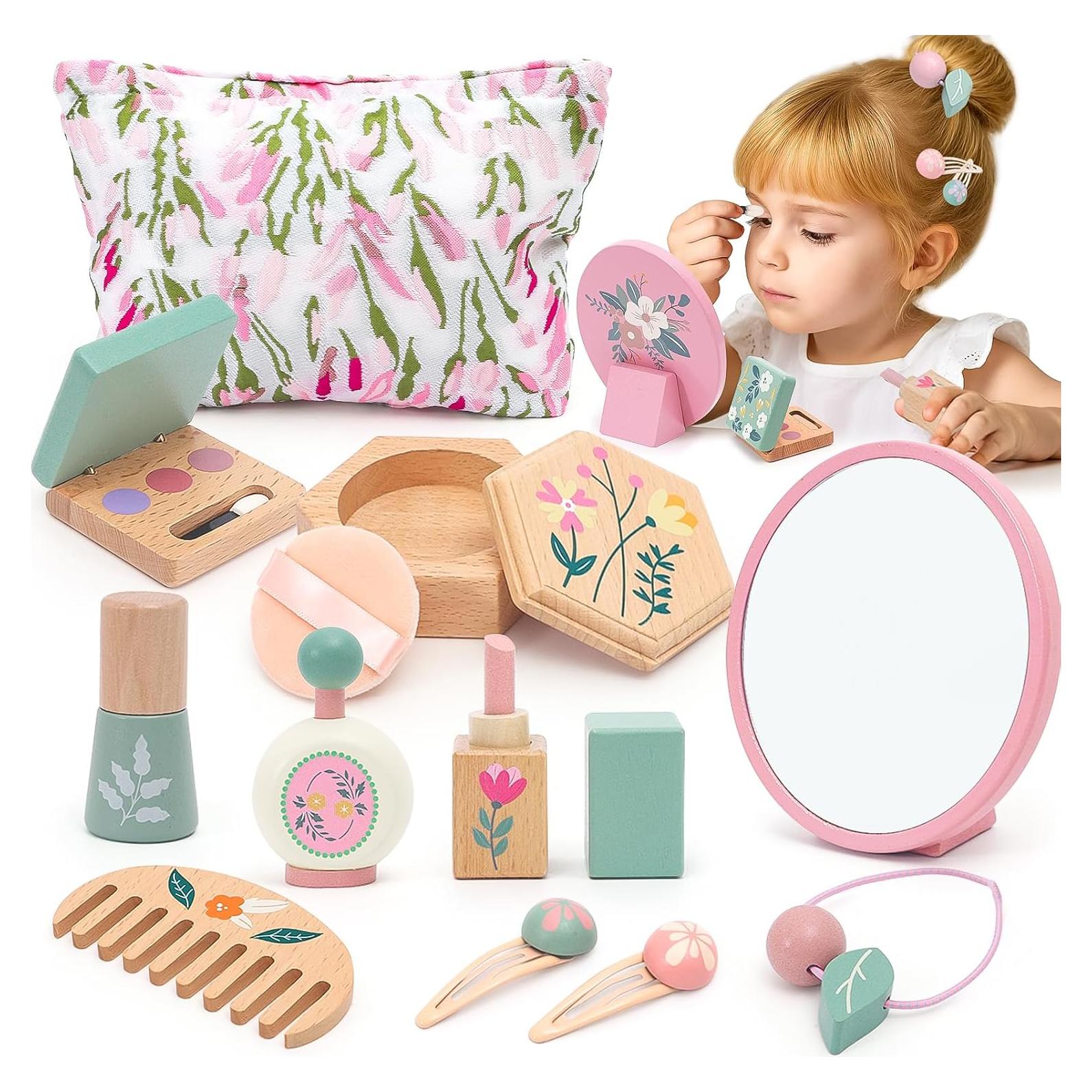 Juego de Maquillaje de Madera FUNCREVITY para Niñas 3 a 5 Años