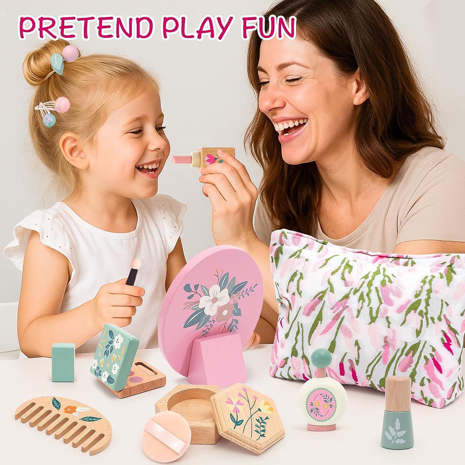 Juego de Maquillaje de Madera FUNCREVITY para Niñas 3 a 5 Años