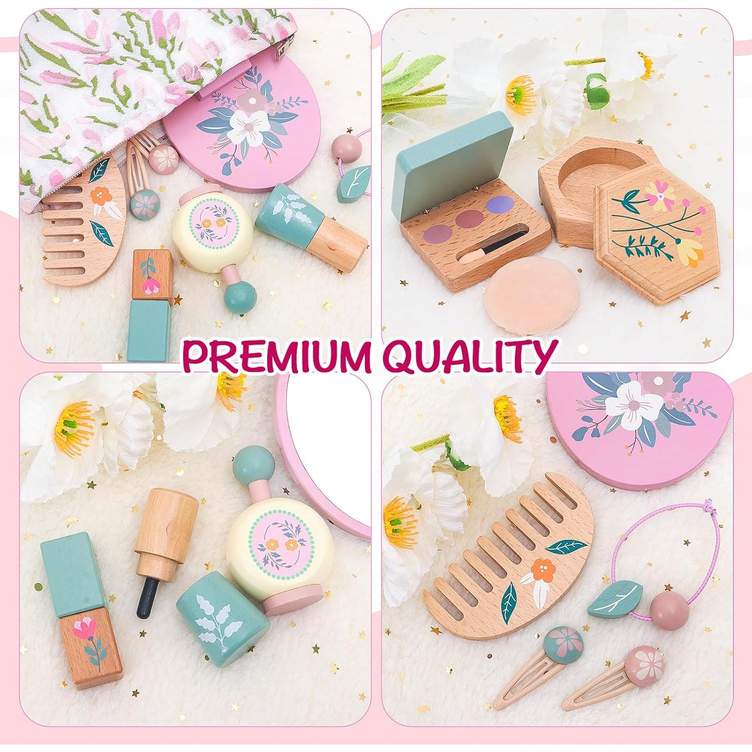 Juego de Maquillaje de Madera FUNCREVITY para Niñas 3 a 5 Años