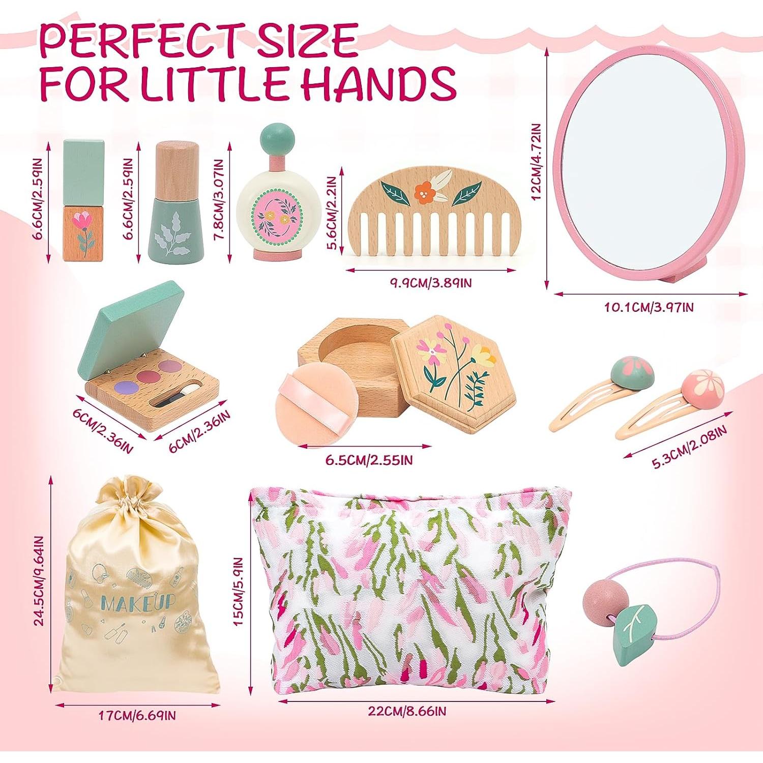 Juego de Maquillaje de Madera FUNCREVITY para Niñas 3 a 5 Años