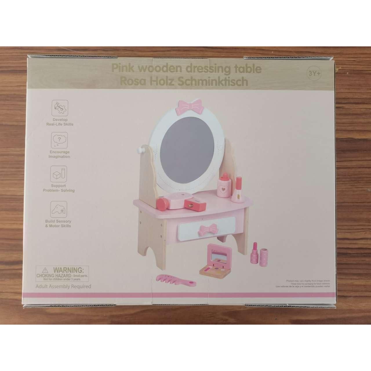 Conjunto de Tocador de Madera para Niñas Woodenfun 16x30x41.5cm