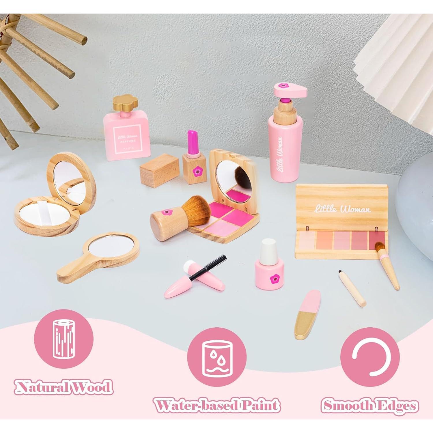 Juego de Maquillaje de Madera Twood 15 Piezas para Niñas