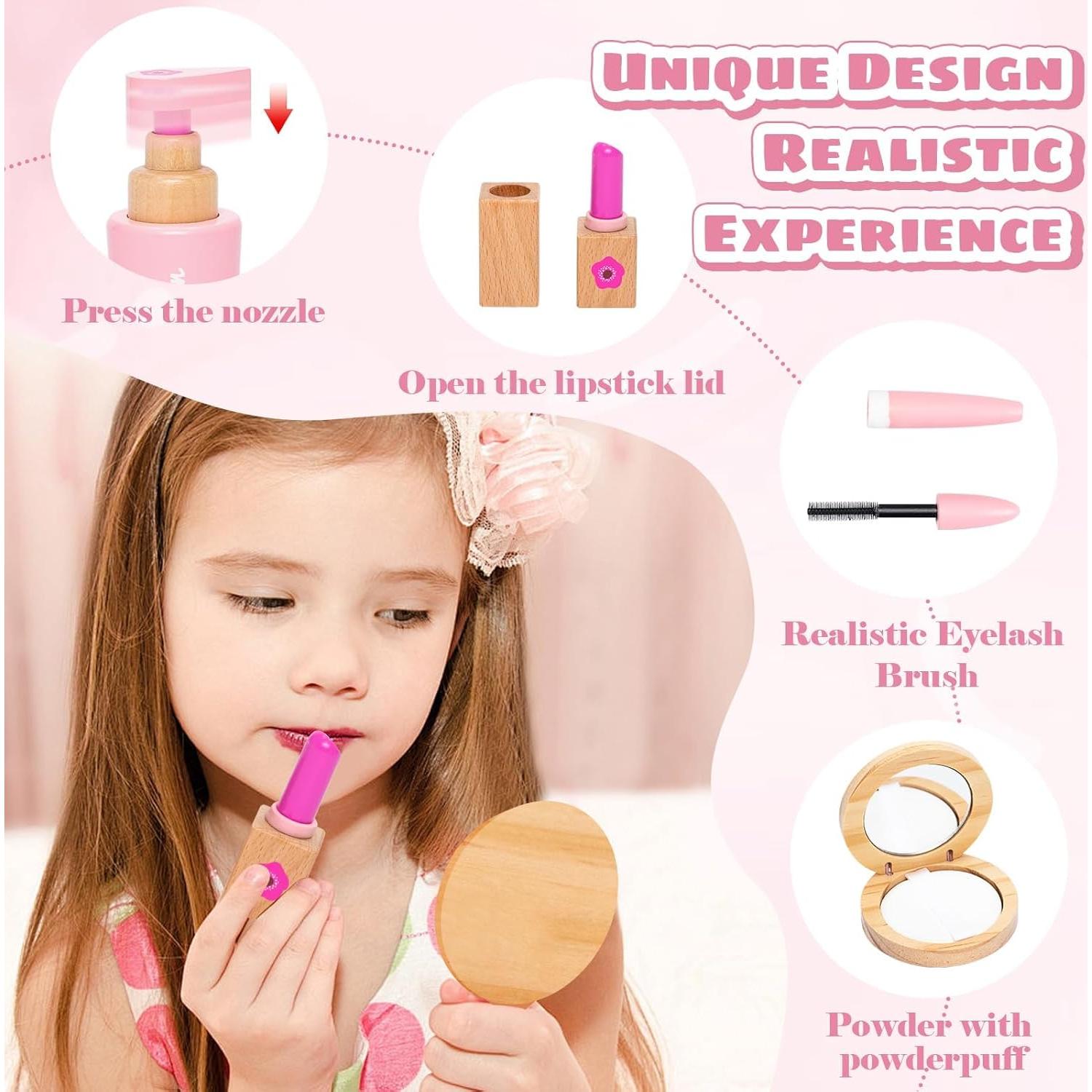 Juego de Maquillaje de Madera Twood 15 Piezas para Niñas