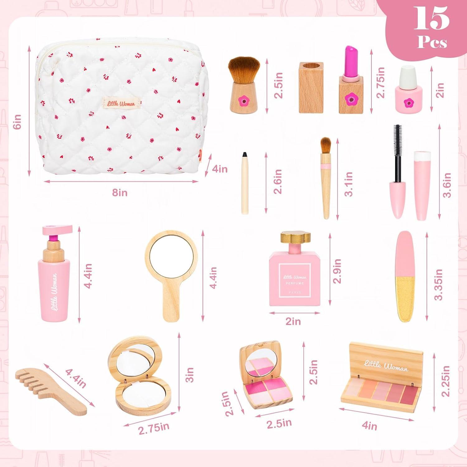 Juego de Maquillaje de Madera Twood 15 Piezas para Niñas