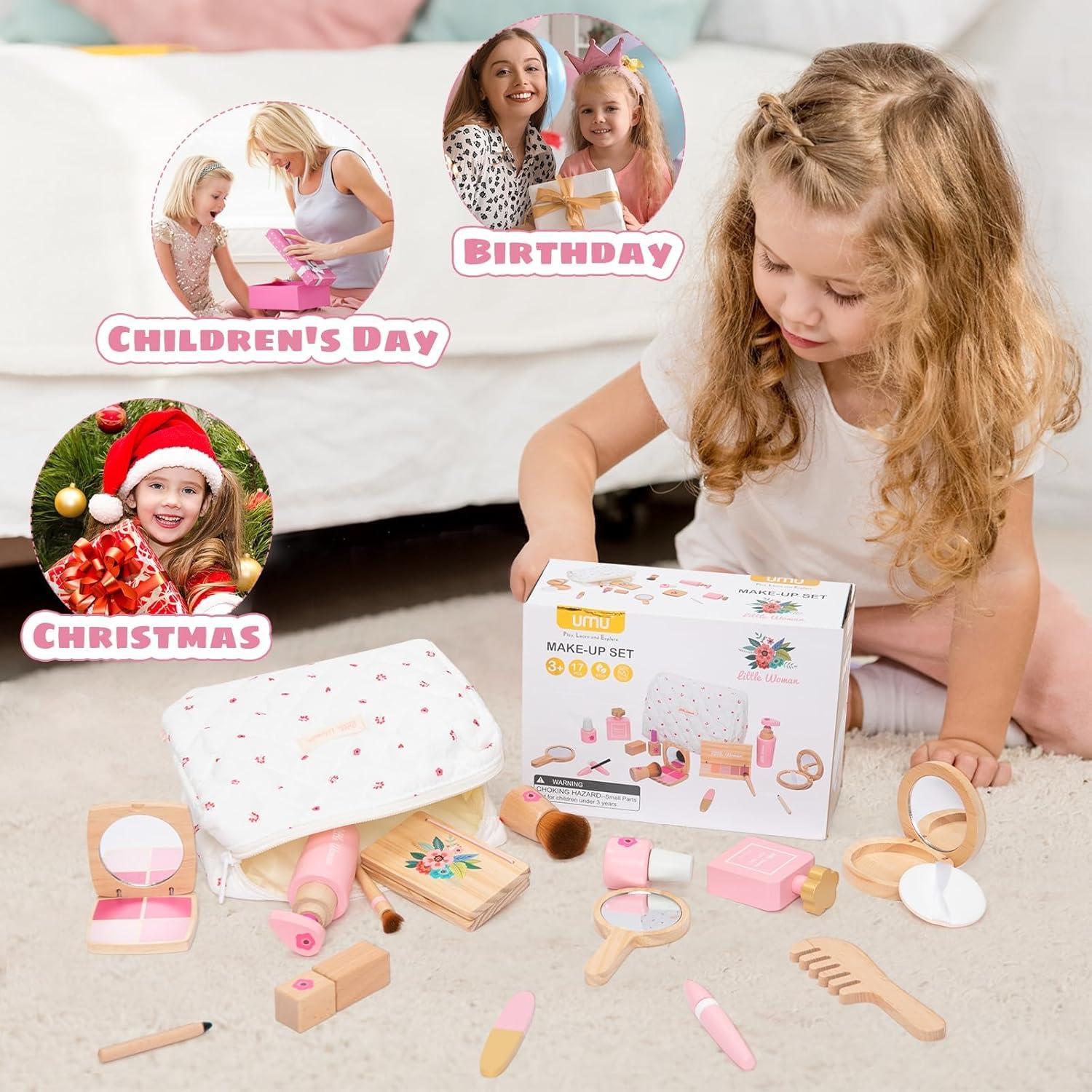 Juego de Maquillaje de Madera Twood 15 Piezas para Niñas