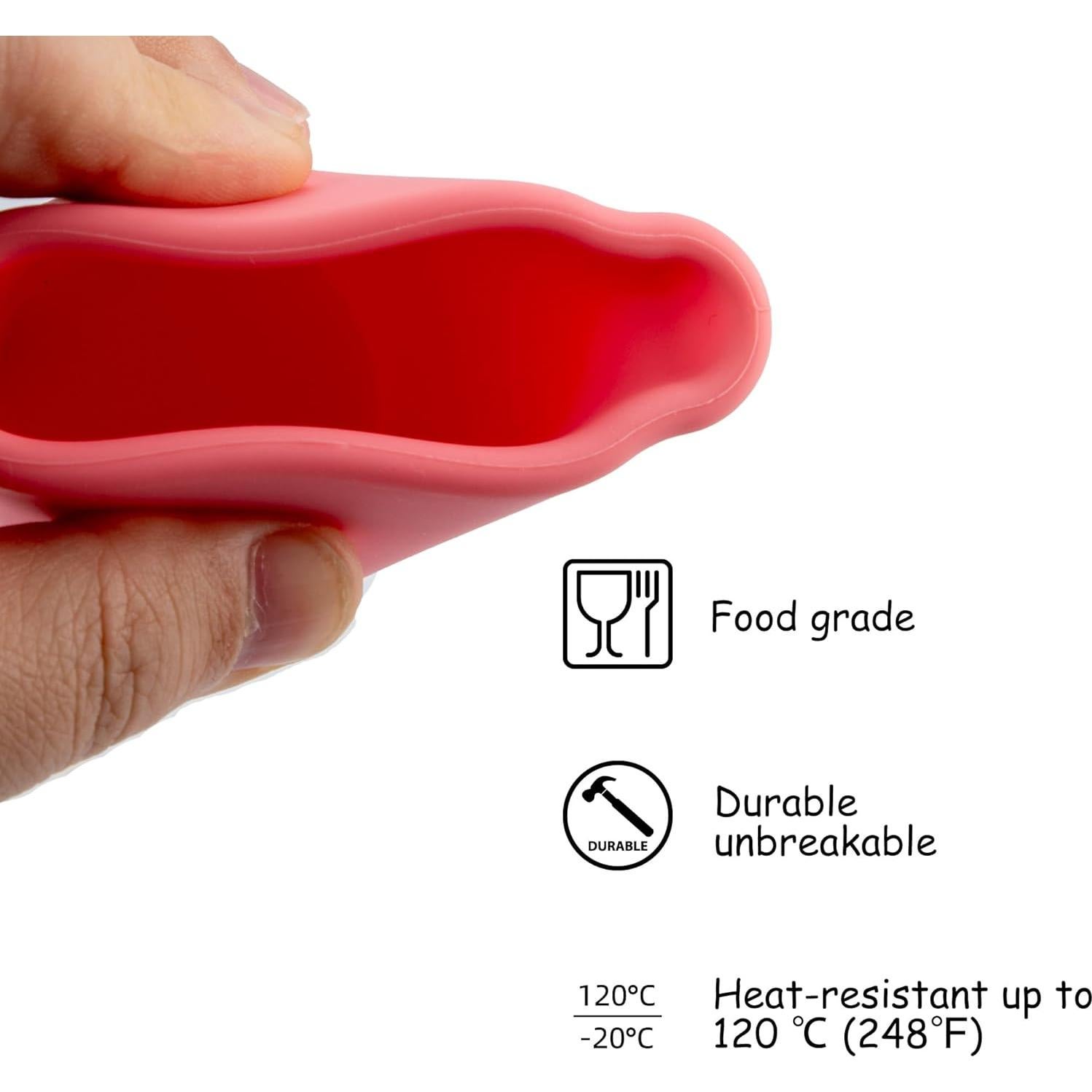 Juego de Té de Silicona Rosa para Niños - 4 Tazas y Tetera