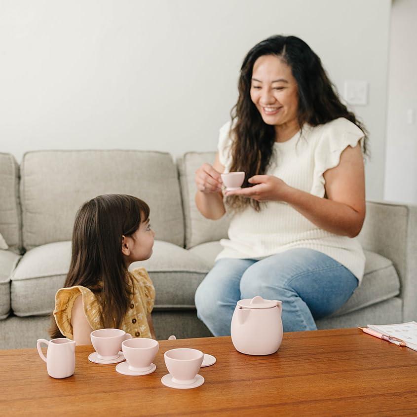 Juego de Té de Silicona Rosa 12 Piezas ForeverElla - Ecológico