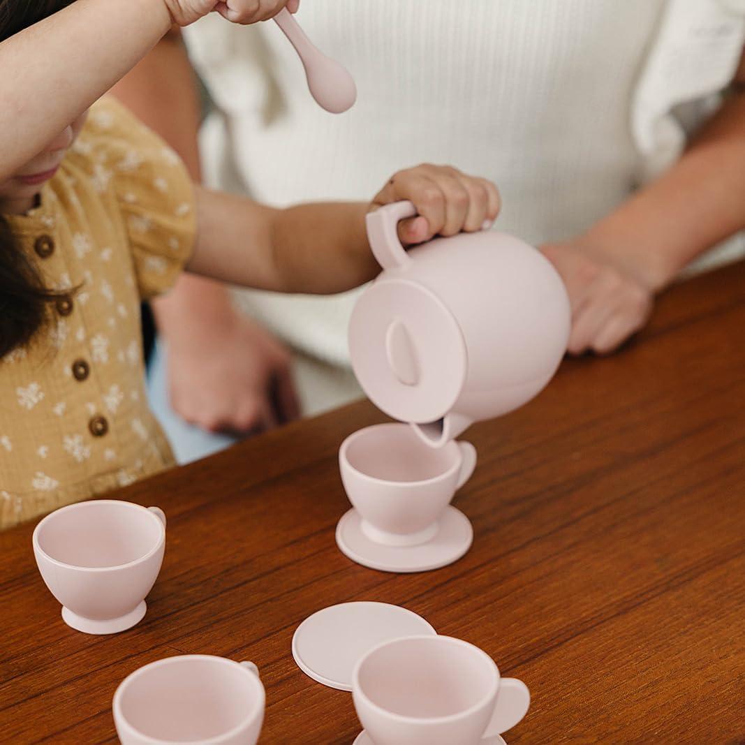 Juego de Té de Silicona Rosa 12 Piezas ForeverElla - Ecológico