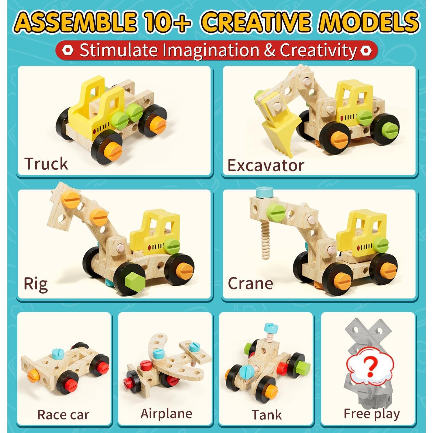 Juego de Herramientas de Madera Lehoo Castle para Niños 3-5 Años