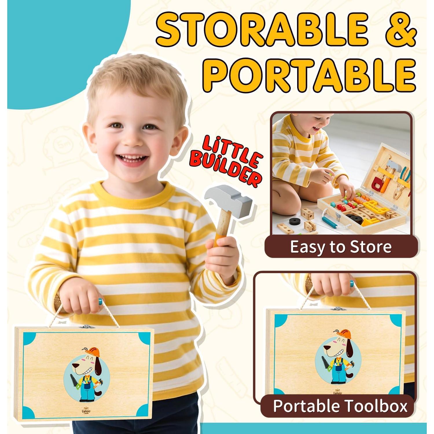 Juego de Herramientas de Madera Lehoo Castle para Niños 3-5 Años