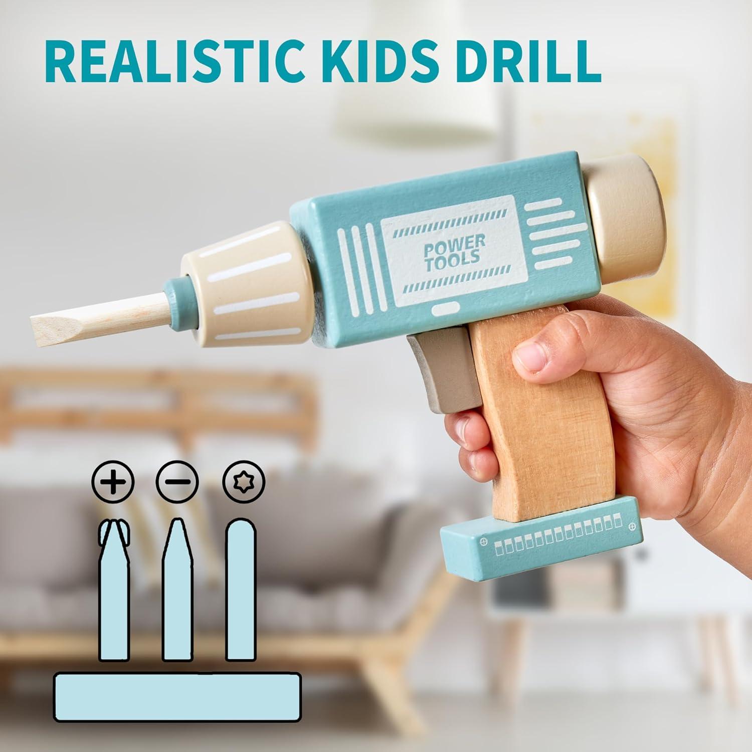 Banco de Herramientas de Madera Medoga para Niños 3-5 Años