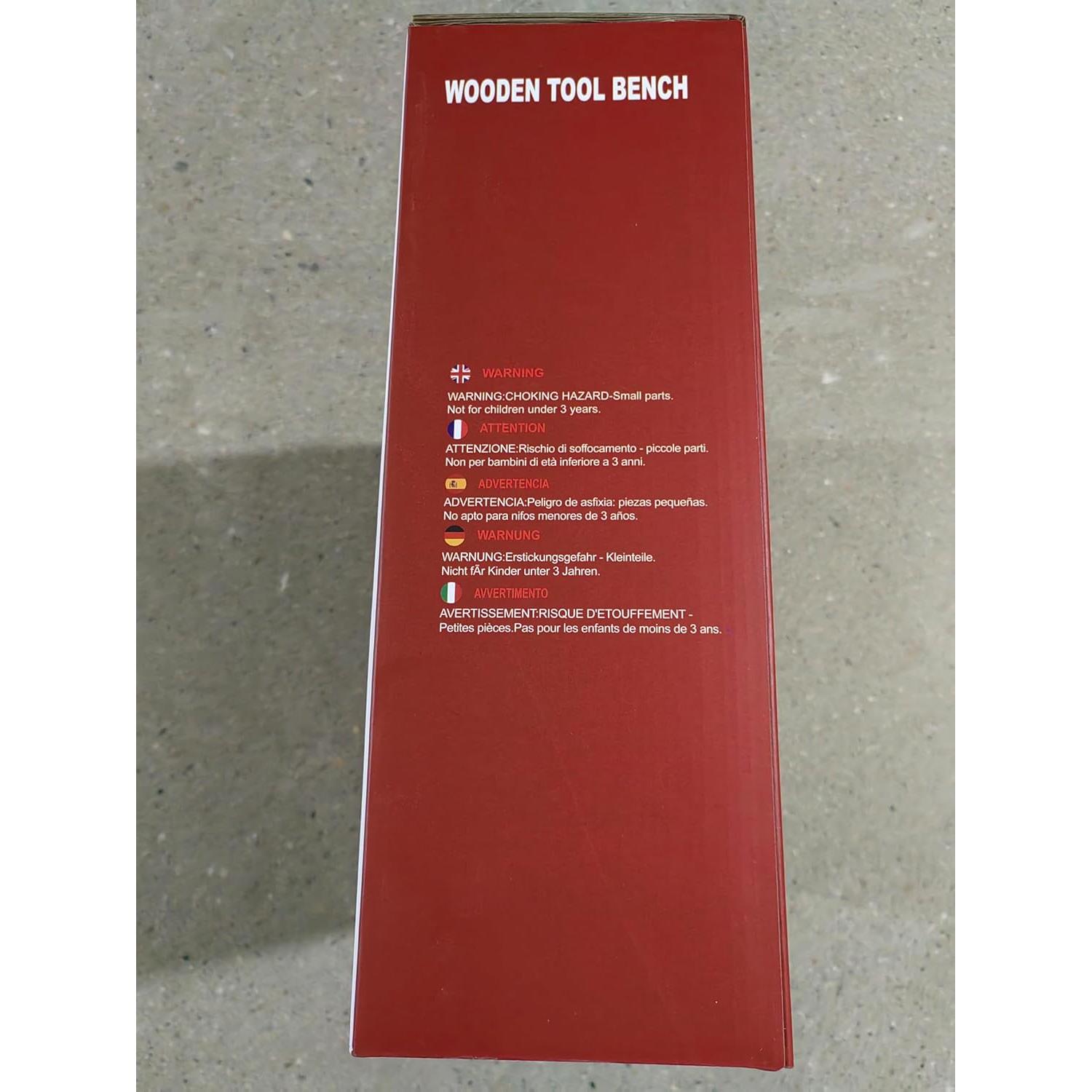 Banco de Herramientas de Madera Medoga para Niños 3-5 Años