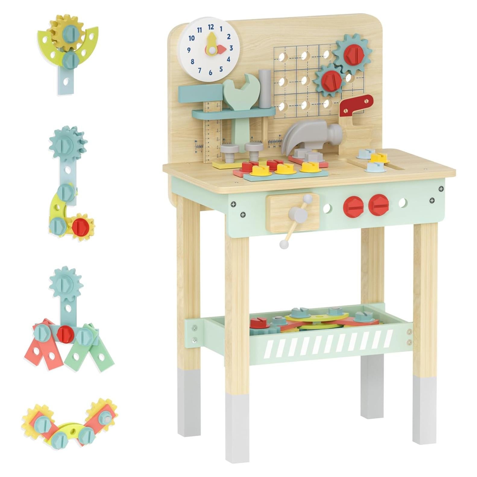 Banco de Trabajo de Madera para Niños Floisdace - Juguete Creativo